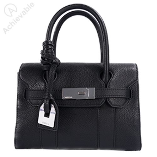 Sophisticated Leather Lock Tote Mini Bag  