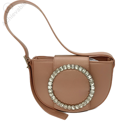 Stunning Rhinestone Eyelet Bag With Rounded and Brilliant Design